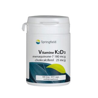 Springfield Vit K2D3 180 & 25 mcg 60 Vegetarian capsules