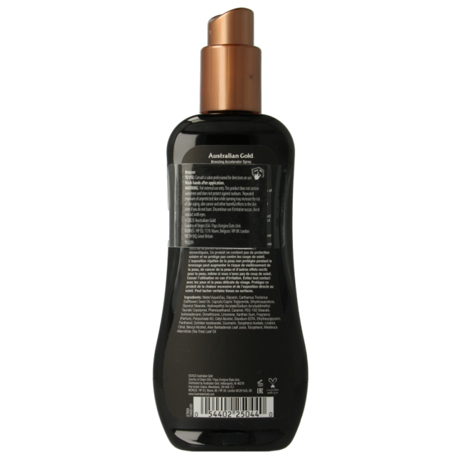 Australian Gold Gel accélérateur de bronzage foncé en spray avec bronzer 237 millilitres