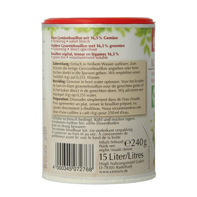 Cenovis Caldo claro bio 240 gramos