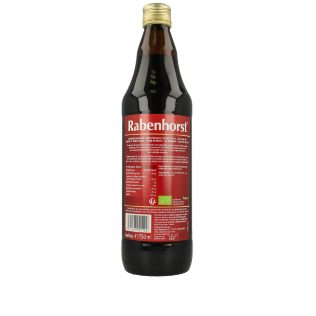 Rabenhorst Organic Blueberry Nectar 750 Millilitres