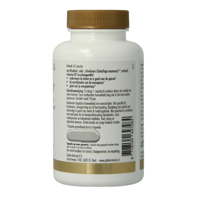 Golden Naturals Overgang support 60 Cápsulas vegetarianas
