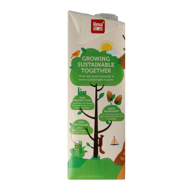 Boisson aux amandes sans sucre bio 1 litre