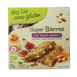 Ma Vie Sans Super barritas almendra higo amaranto sin gluten bio 75 gramos