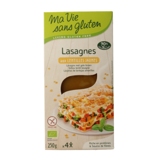 Ma Vie Sans Yellow lentil lasagne sheets gluten-free organic 250 Gram
