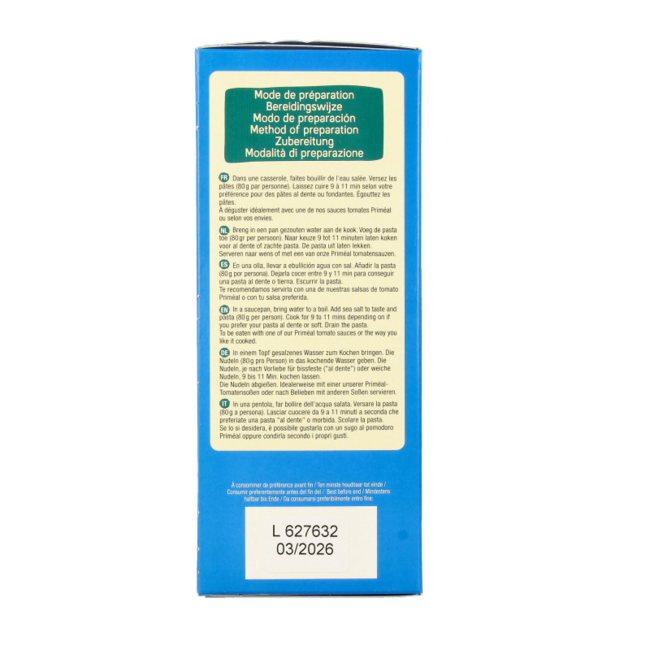 Pasta Rubanelle semi-integral ecológica Primeal 400 g