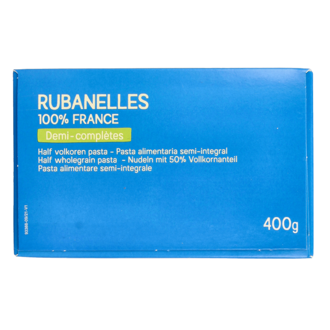 Pasta Rubanelle semi-integral ecológica Primeal 400 g