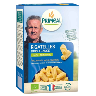 Primeal Primeal Rigatelle pasta semi-integral bio 400 gramos