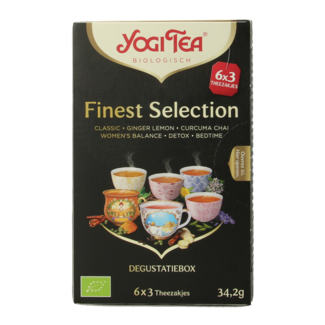Yogi Tea Finest selection 6 x 3 stuks bio 18 Zakjes