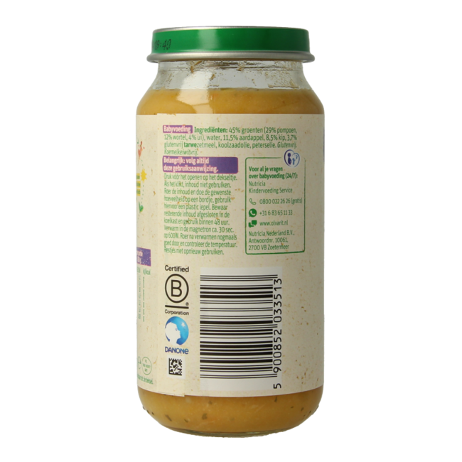 Potiron poulet pomme de terre 15M12 250 grammes