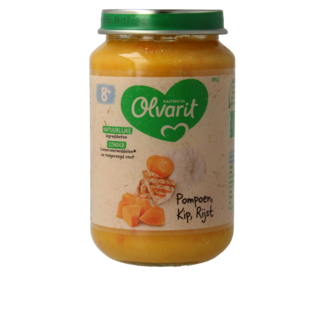 Olvarit Potiron poulet riz 8M14 200 grammes