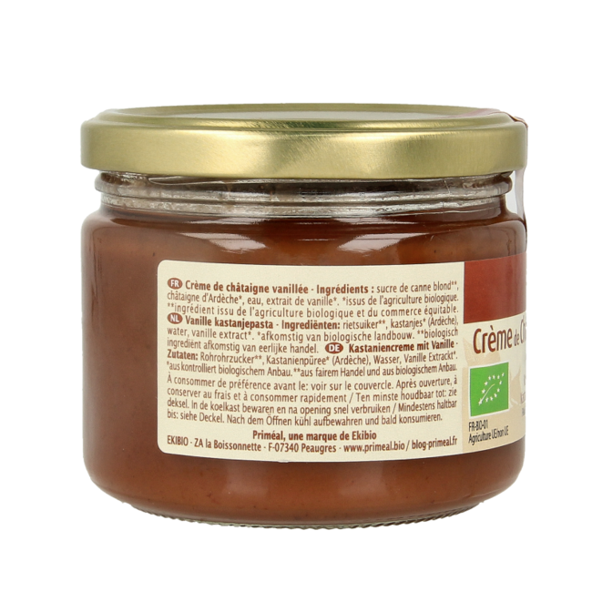 Primeal Crema de castañas con vainilla bio 325 gramos