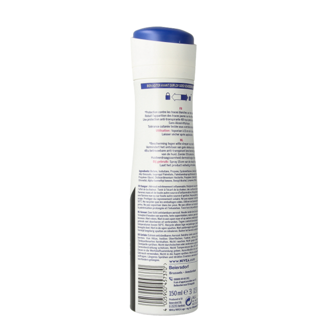 Nivea Desodorante invisible black & white spray original 150 mililitros