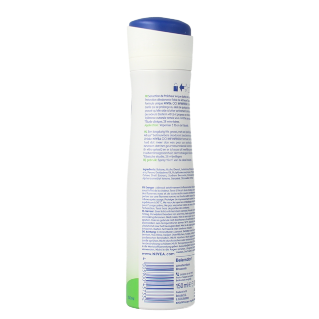 Nivea Deodorant Spray Fresh Pure Jasmin 150 Milliliter