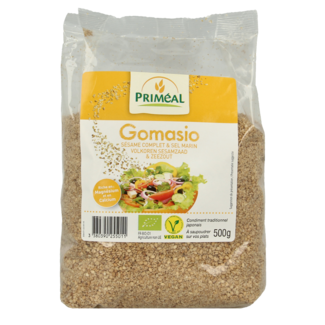 Primeal Primeal Gomasio graines de sésame complet et sel marin bio 500 Grammes