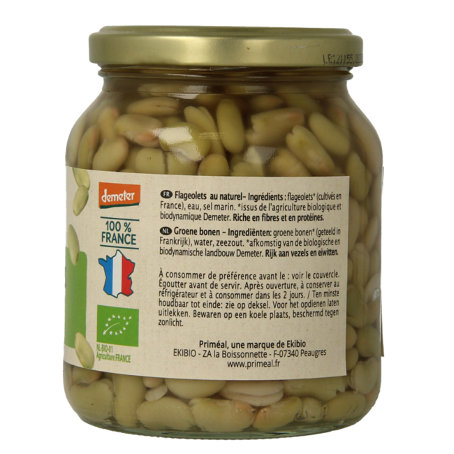 Primeal Grüne Kidneybohnen Flageolet Bio 350 Gramm