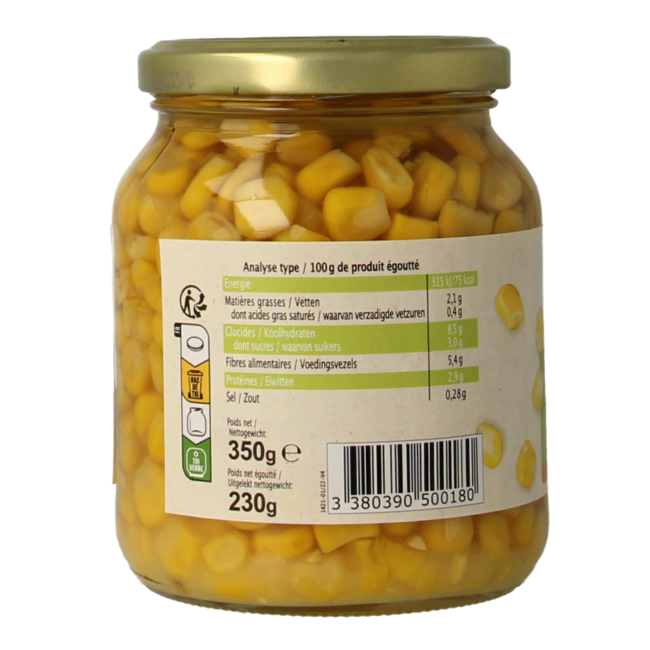 Primeal Organic Demeter Sweetcorn 350 Gram