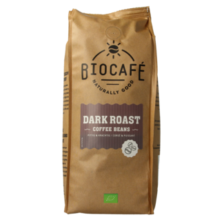 Biocafe Café en grains bio torréfaction foncée 500 g