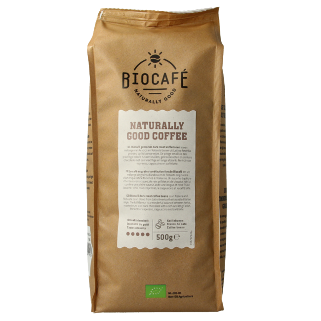 Granos de café tueste oscuro bio 500 gramos