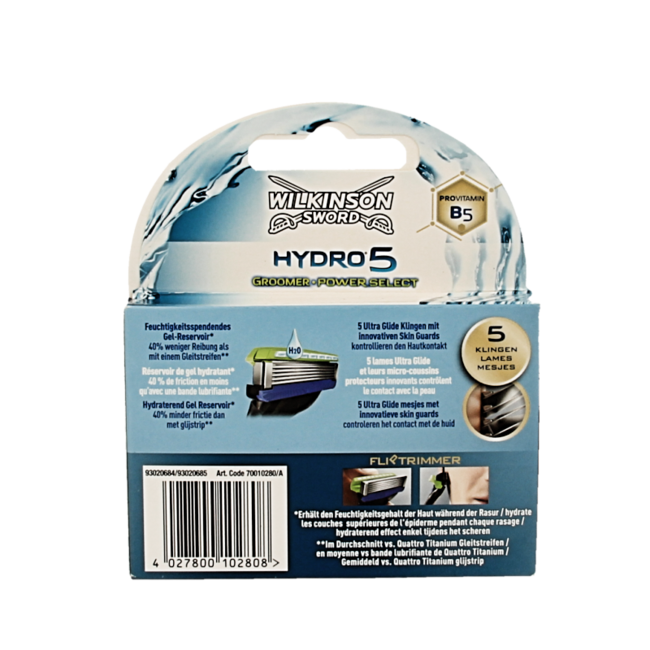 Wilkinson Hydro 5 Groomer Power Select blades 4 pieces