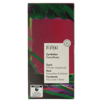 Vivani Chocolat noir aux noisettes bio 100 g