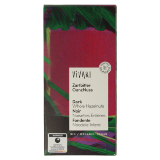 Vivani Chocolate negro con avellanas bio 100 Gramos
