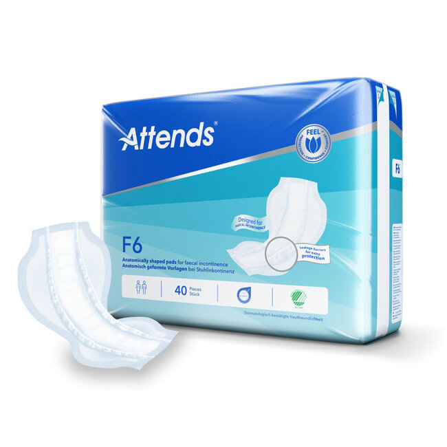 Absorbente para incontinencia fecal Attends F6, 40 unidades