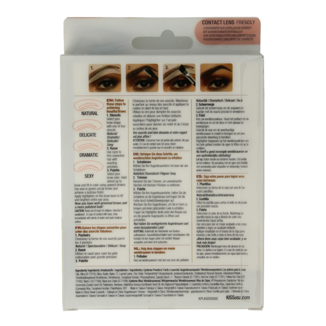 Kiss Beautiful brow kit 1 unidad