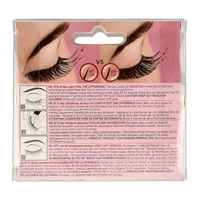 Kiss Looks So Natural Lashes - Sly (1 Pair)