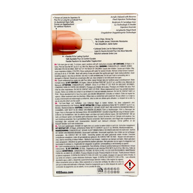 Kiss French Nude Acrylnägel Graceful 1 Set