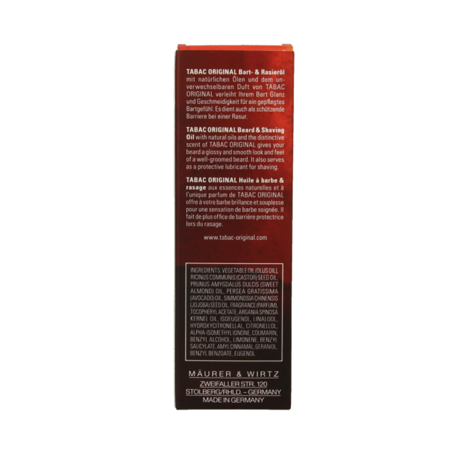 Tabac Original aceite para barba y afeitado 50 mililitros