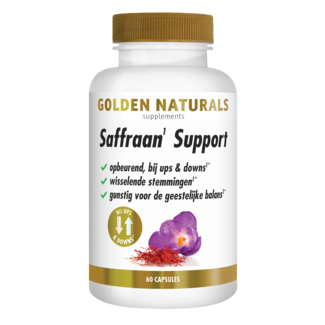 Golden Naturals Saffraan support 60 Cápsulas