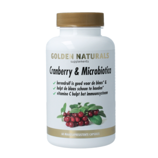 Golden Naturals Cranberry & probiotica 60 Capsule vegetariane