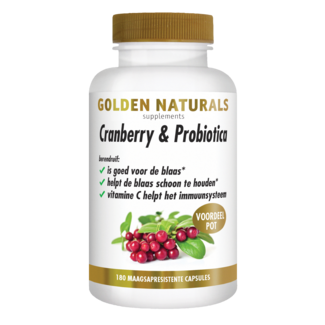 Golden Naturals Golden Naturals Cranberry & Probiotics 180 Vegetarian Capsules