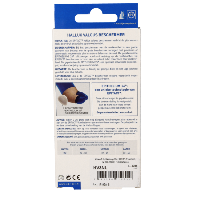 Protector de juanetes (Hallux valgus) talla 42/45 1 unidad