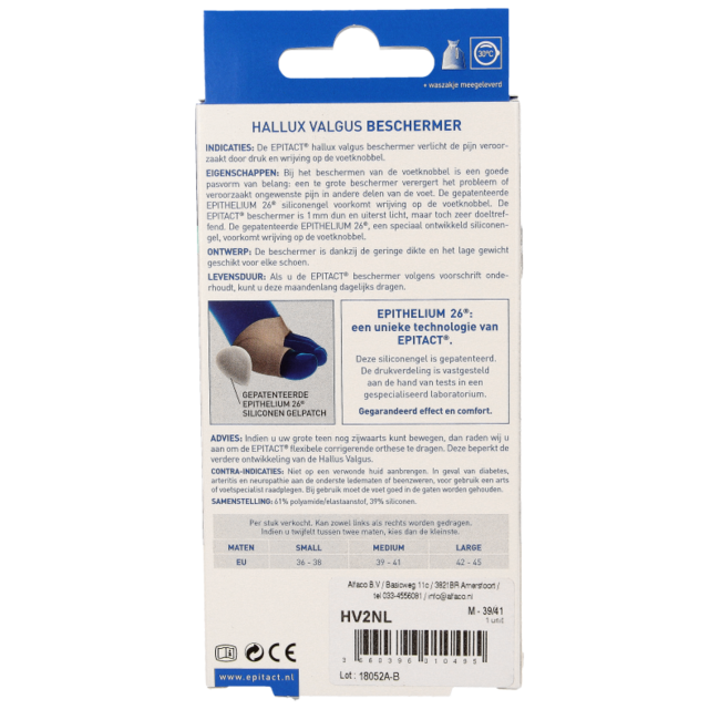 Protector de juanete (hallux valgus) talla 39/41 1 unidad