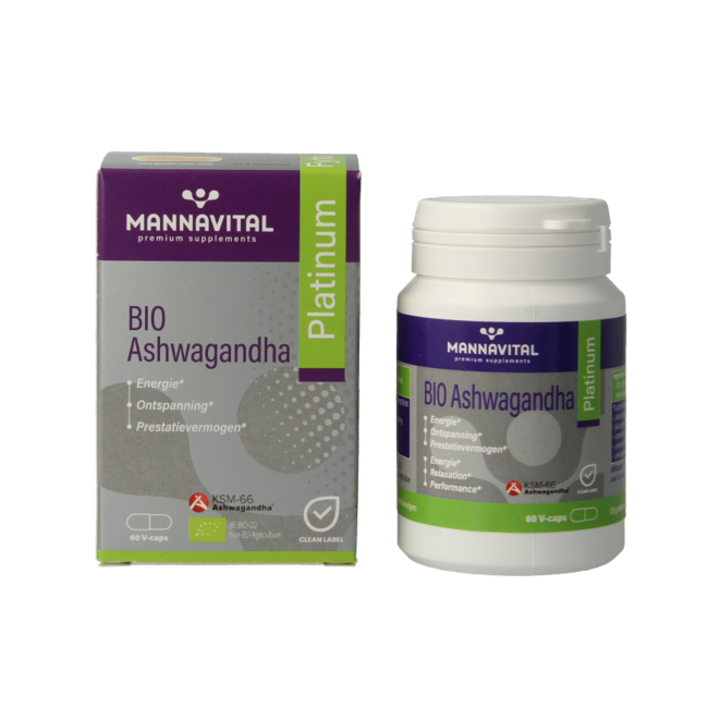 Mannavital Ashwagandha Platinum Bio 60 Kapsułek Wegetariańskich
