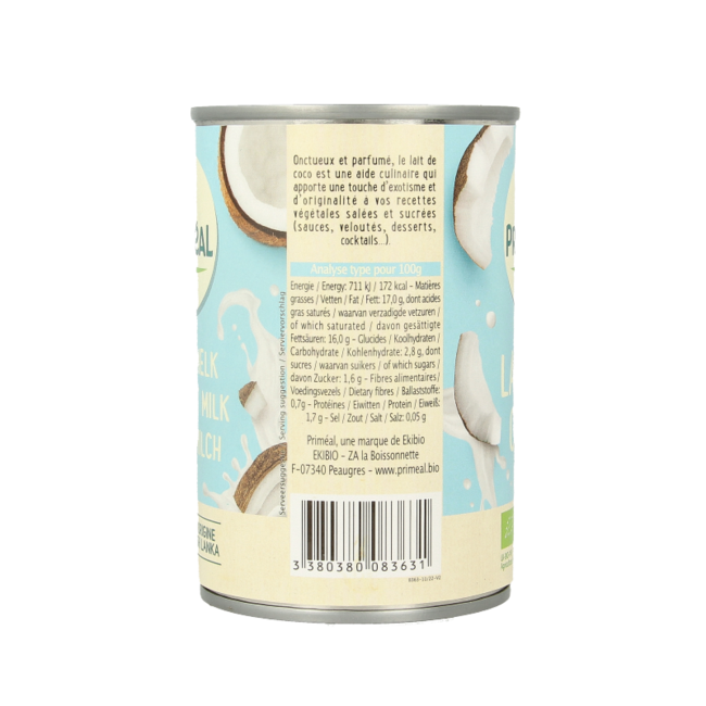 Latte di Cocco Biologico 400 Millilitri