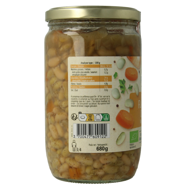 Primeal Alubias verdes flageolet preparadas bio 680 g