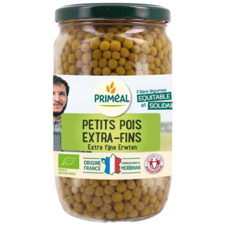 Primeal Primeal Organic extra fine peas 660 Gram