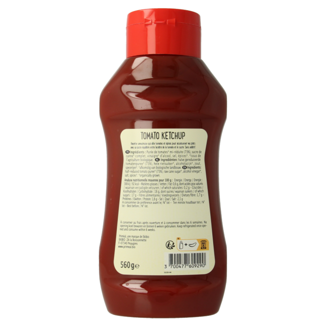 Kétchup de tomate bio 560 gramos