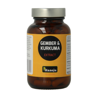 Hanoju Hanoju Ginger & Turmeric Extract 90 Vegetarian Capsules