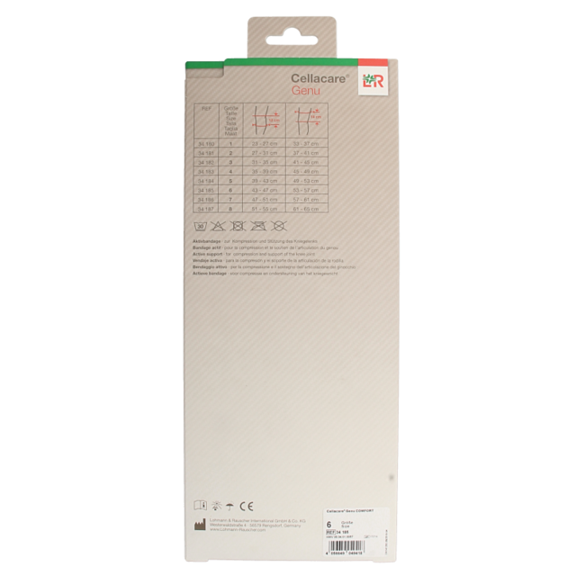 Cellacare Genu comfort rodillera talla 6 1 unidad