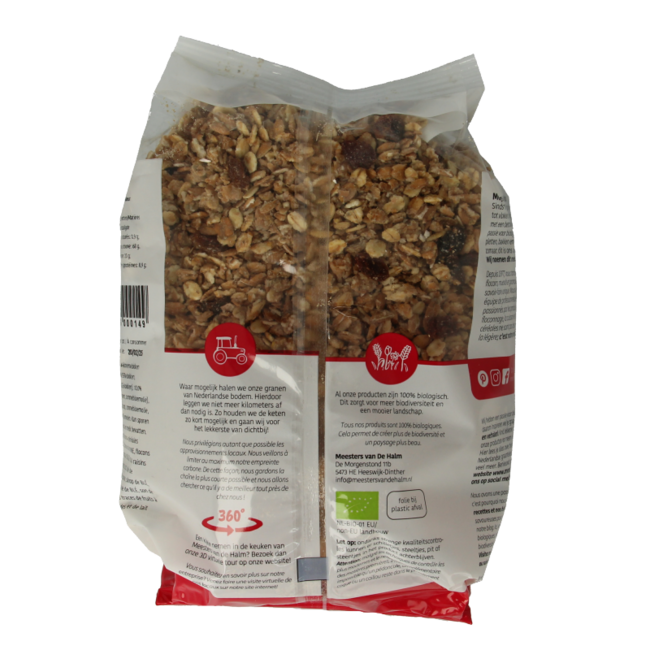 De Halm Muesli crujiente con pasas bio 500 gramos