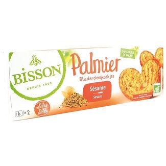 Bisson Bisson Palmier galletas de hojaldre con sésamo bio 100 Gramos