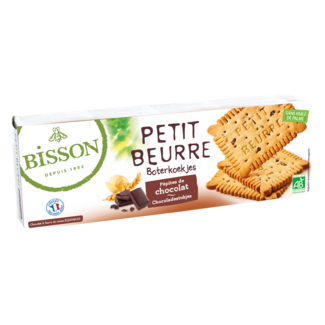 Bisson Biscuitjes met stukjes chocola petit beurre bio 150 Gram