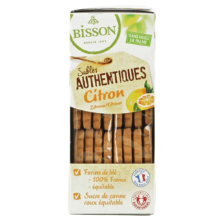Bisson Bisson Galletas de mantequilla auténticas con limón bio 183 gramos
