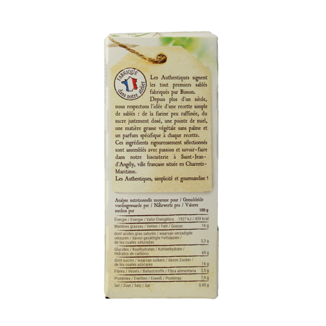 Bisson Galletas de mantequilla de trigo sarraceno auténticas bio 175 gramos
