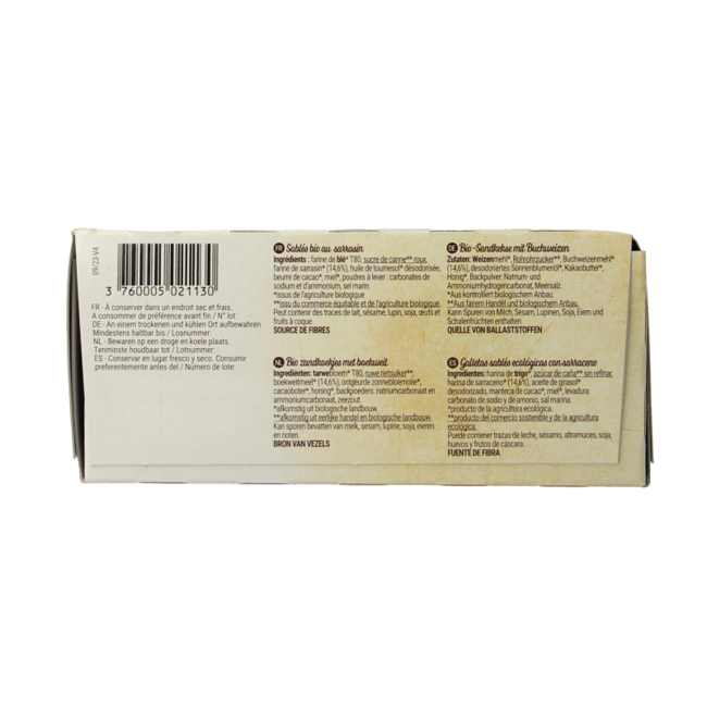 Bisson Galletas de mantequilla de trigo sarraceno auténticas bio 175 gramos