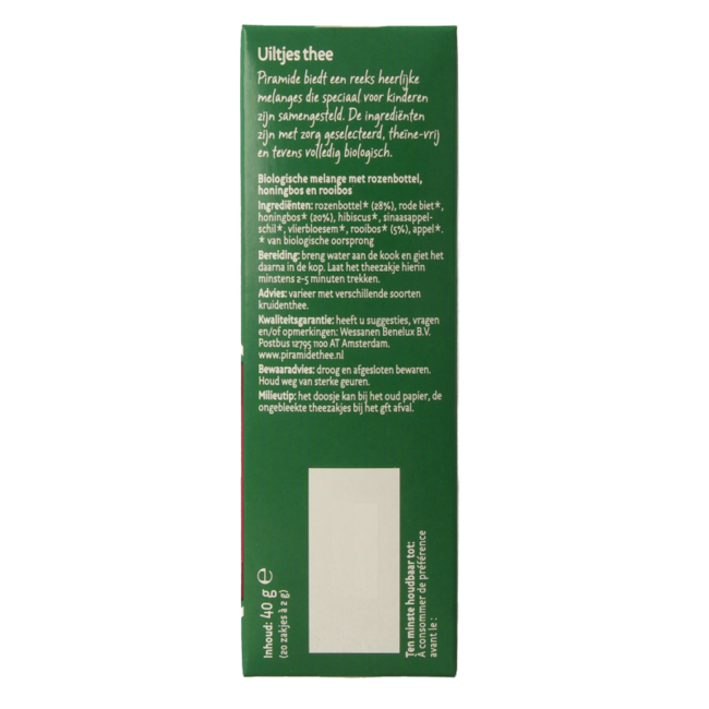 Té Uiltjes rojo eco bio 20 bolsitas