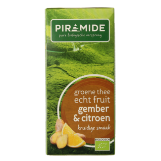Piramide Bio-Grüntee mit Ingwer und Zitrone, 20 Beutel